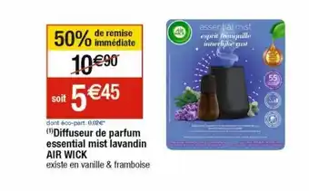 Cora x Carrefour Diffuseur de parfum essentiel mist lavandin air wick offre