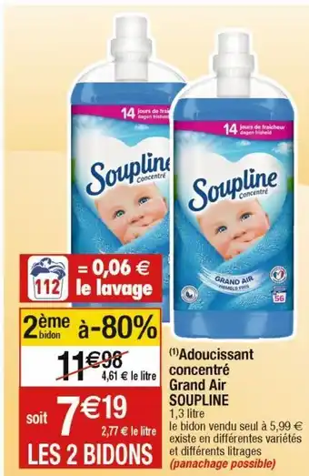 Cora x Carrefour Adoucissant concentrè grand air soupline offre