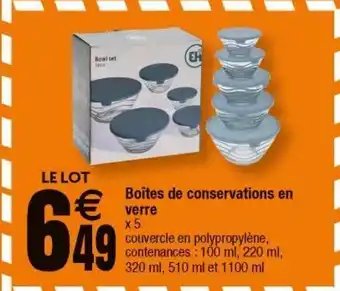 Cora x Carrefour Boîtes de conservations en verre offre