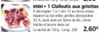 Thiriet 1 Clafoutis aux griottes offre