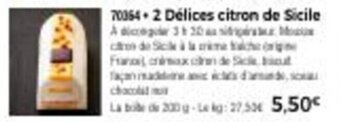 Thiriet 2 Délices citron de Sicile offre