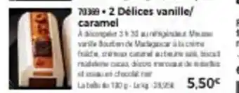 Thiriet 2 Délices vanille/caramel offre