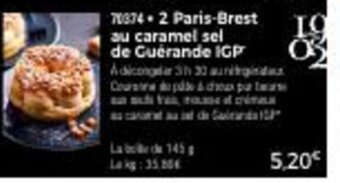 Thiriet 2 Paris-Brest au caramel sel de Guérande IGP offre