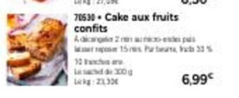 Cake aux fruits confits