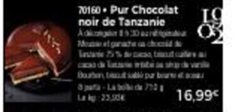 Thiriet Pur Chocolat noir de Tanzanie offre