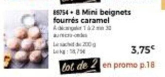 Thiriet 8 Mini beignets fourrés caramel offre