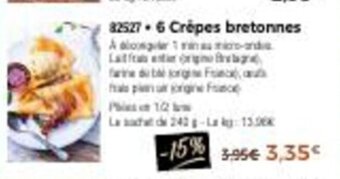 Thiriet 6 Crêpes bretonnes offre
