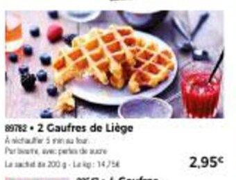 Thiriet 2 Gaufres de Liège offre