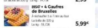 Thiriet 4 Gaufres de Bruxelles offre