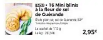 Thiriet 16 Mini blinis à la fleur de sel de Guérande offre