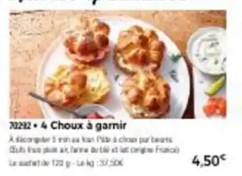 4 Choux à garnir