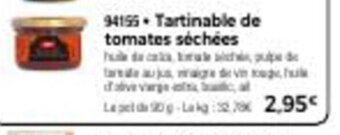 Thiriet Tartinable de tomates séchées offre
