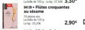 Flûtes croquantes au sésame
