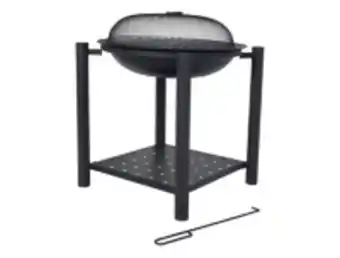 E.Leclerc Brico Brasero extérieur en acier noir avec couvercle de protection offre