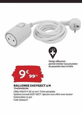 Bricomarché Rallonge easyeject 3 m thomson offre