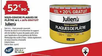 Bricomarché Sous-couche plaques de plâtre 10 l + 20% gratuit julien offre