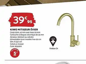 Bricomarché Kiwo mitigeur évier offre