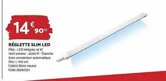 Bricomarché Réglette slim led offre