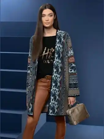 Helline Veste longue en tricot 20% laine offre
