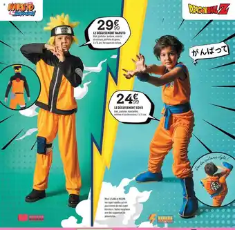 Centrakor Le déguisement naruto, déguisement goku offre