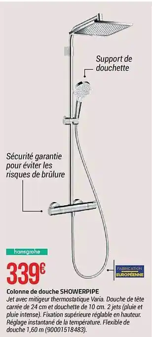 Bricorama Colonne de douche showerpipe offre
