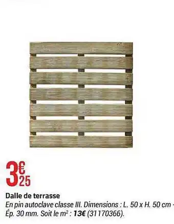 Bricorama Dalle de terrasse offre