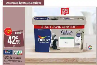 Peinture crème de couleur dulux valentine