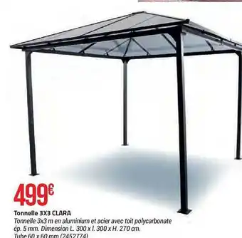Bricorama Tonnelle 3x3 clara offre