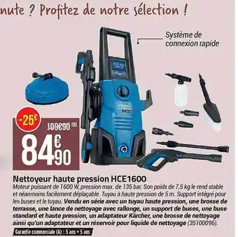 Bricorama Nettoyeur haute pression hce1600 offre