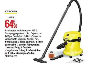 Bricorama Aspirateur multifonction wd 2 kärcher offre