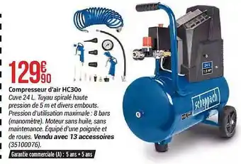 Bricorama Compresseur d'air hc30o scheppach offre
