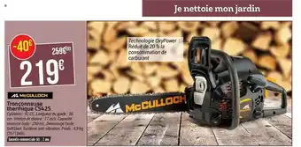Bricorama Tronçonneuse thermique cs42s mc culloch offre