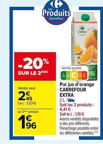 Carrefour Market Pur jus d'orange carrefour extra offre