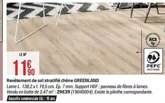 Bricorama Revêtement de sol stratifié chêne greenland offre