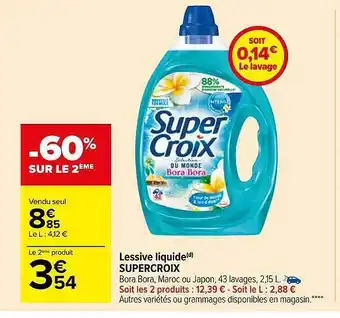 Carrefour Market Lessive liquid spercroix offre