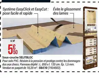 Bricorama Sous-couche selitbloc offre