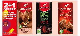 Carrefour Market Tablettes de chocolat côte d'or offre