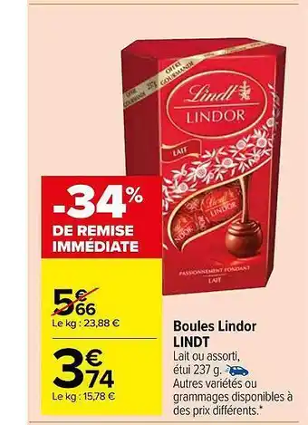 Boules lindor lindt