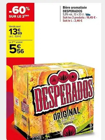 Carrefour Market Bière aromatisée desperados offre
