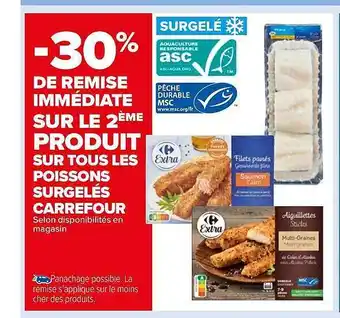 Carrefour Market Les poissons surgelés carrefour offre