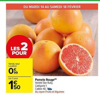 Carrefour Market Pomelo rouge offre
