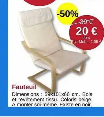 KREABEL Fauteuil offre