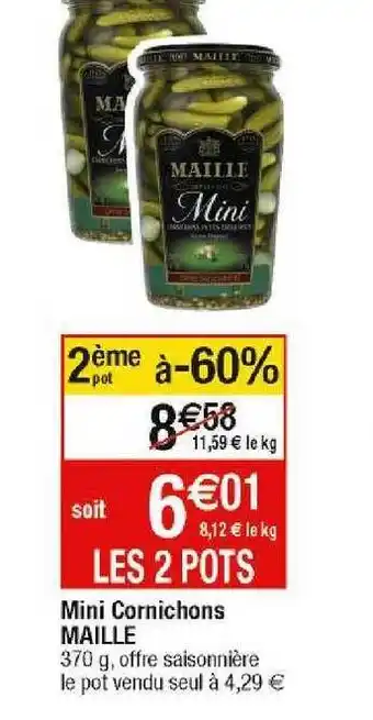 Cora x Carrefour Mini cornichons maille offre