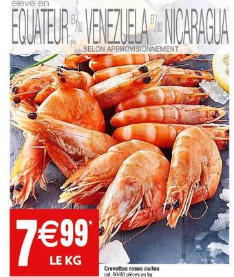 Cora x Carrefour Crevettes roses cuites offre