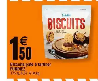 Cora x Carrefour Biscuits pâte à tartiner fundiez offre