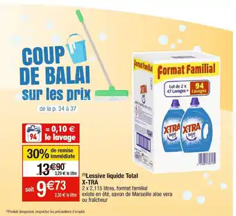 Cora x Carrefour Lessive liquide total x-tra offre