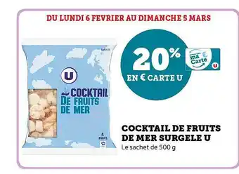U Express Cocktail de fruits de mer surgelé u offre