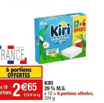 Cora x Carrefour Kiri 29% m.g. offre