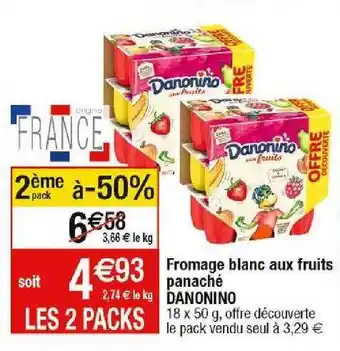 Cora x Carrefour Fromage blanc aux fruits panaché danonino offre