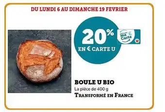 U Express Boule u bio offre